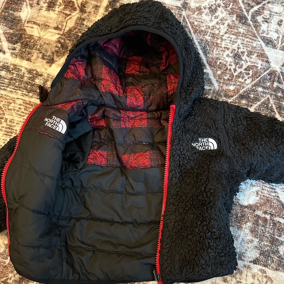 The North Face Infant Boys Reversible Coat Jacket Winter Puffer Sherpa - Picture 5 of 5